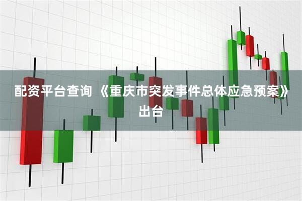 配资平台查询 《重庆市突发事件总体应急预案》出台